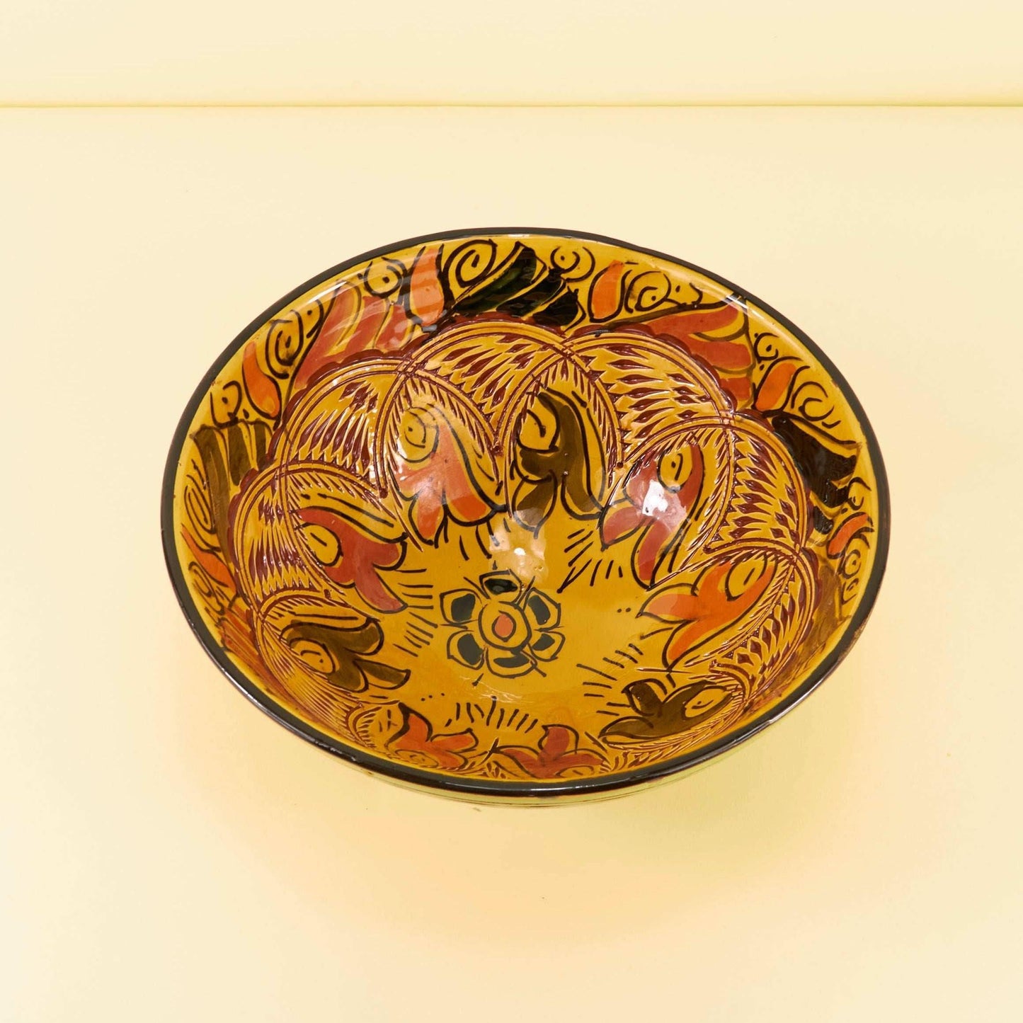 Aardwerk Schaal Gegraveerd M – Amber Flame