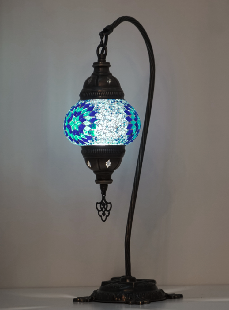 M | Blauwe Handgemaakte Mozaïek Kamelennek - JZ Handmade