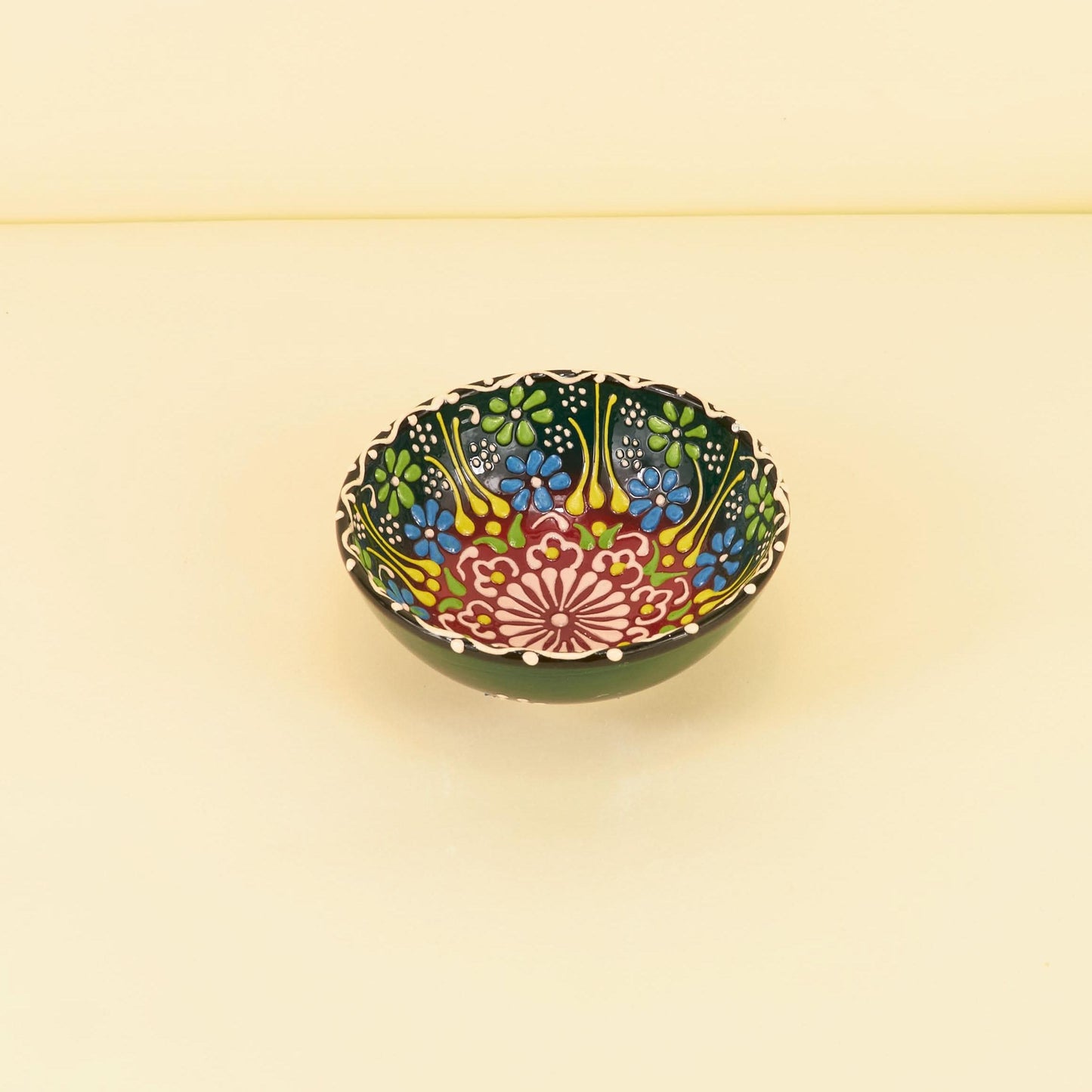 Keramiek Schaaltje XS – Emerald Bloom