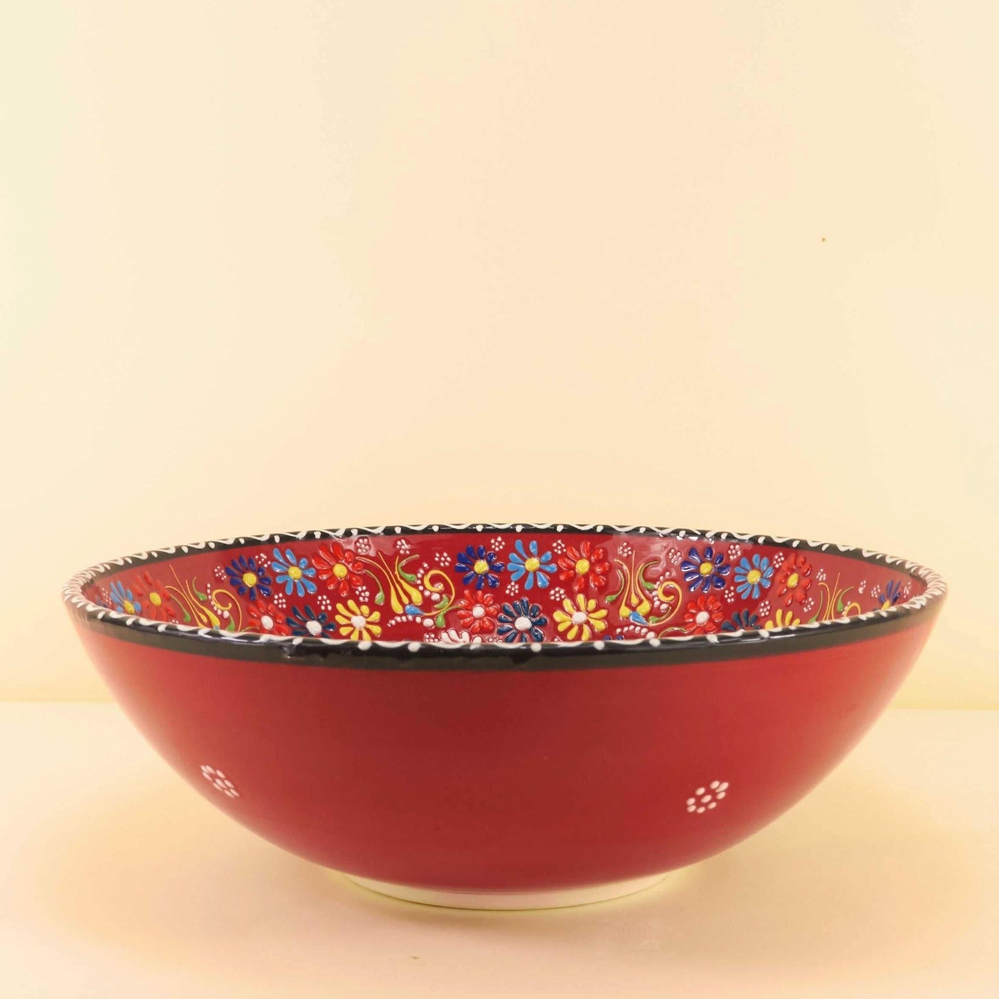 Keramieken Schaal XL – Red Blossom