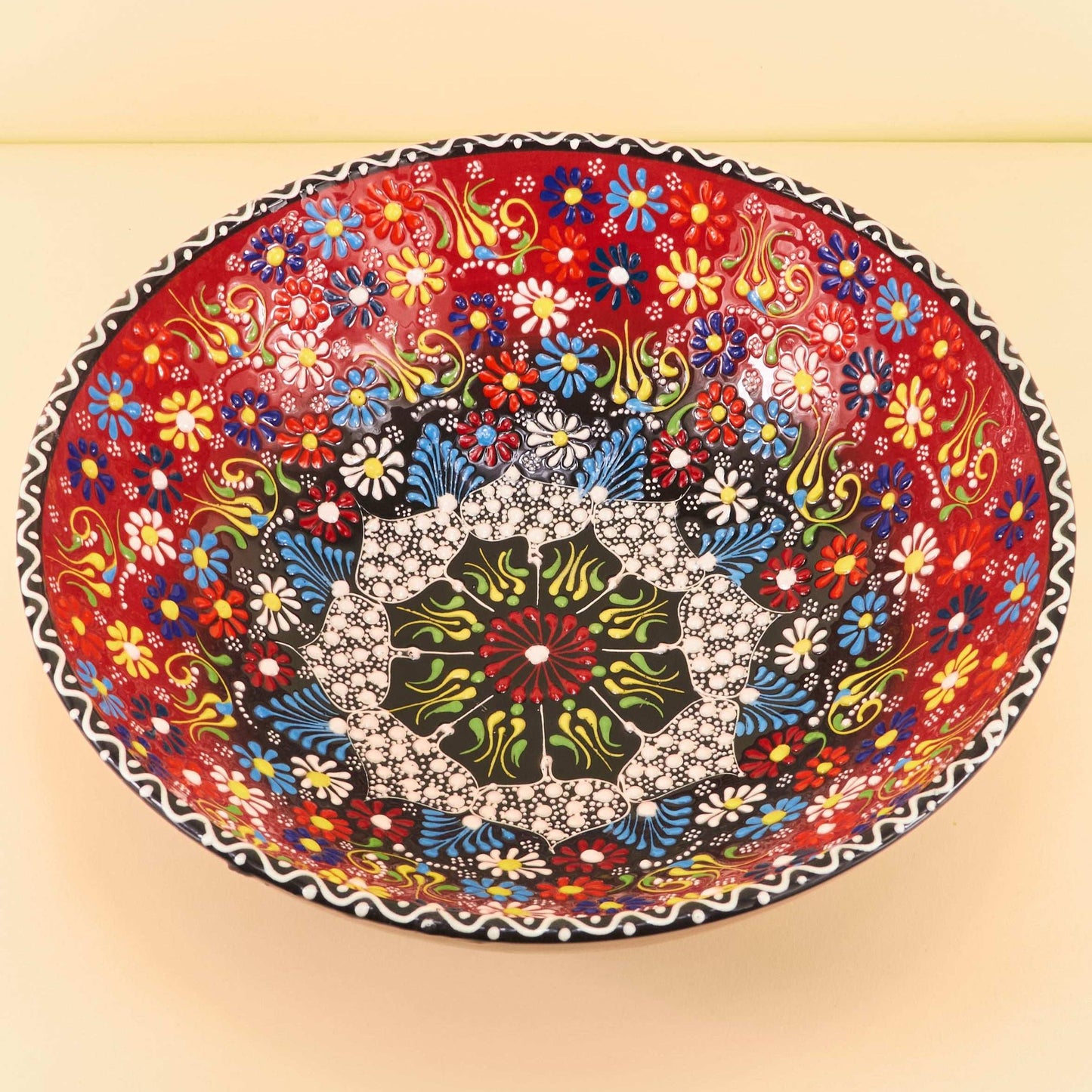 Keramieken Schaal XL – Red Blossom