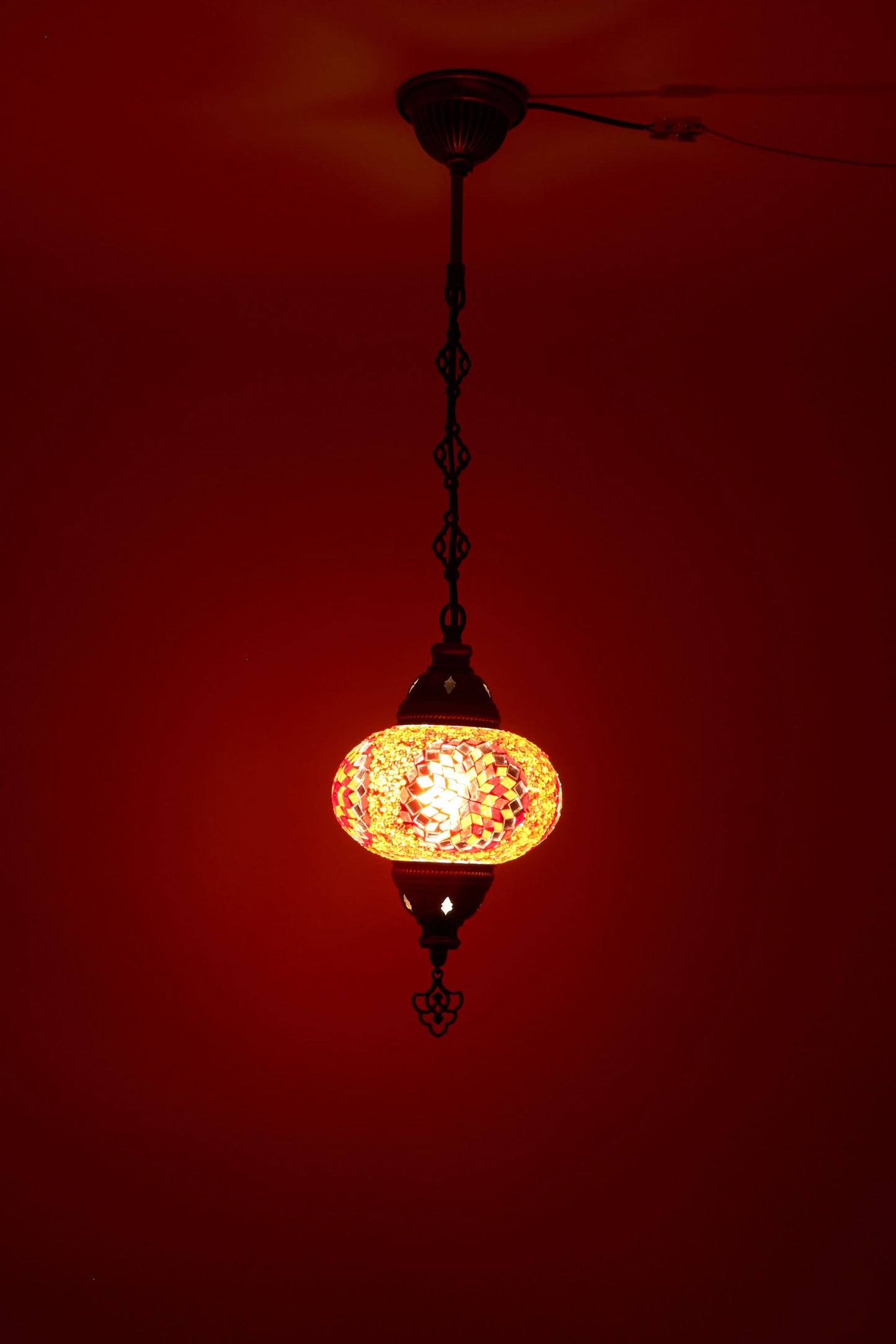 Mozaïek Hanglamp M – Ruby Blaze