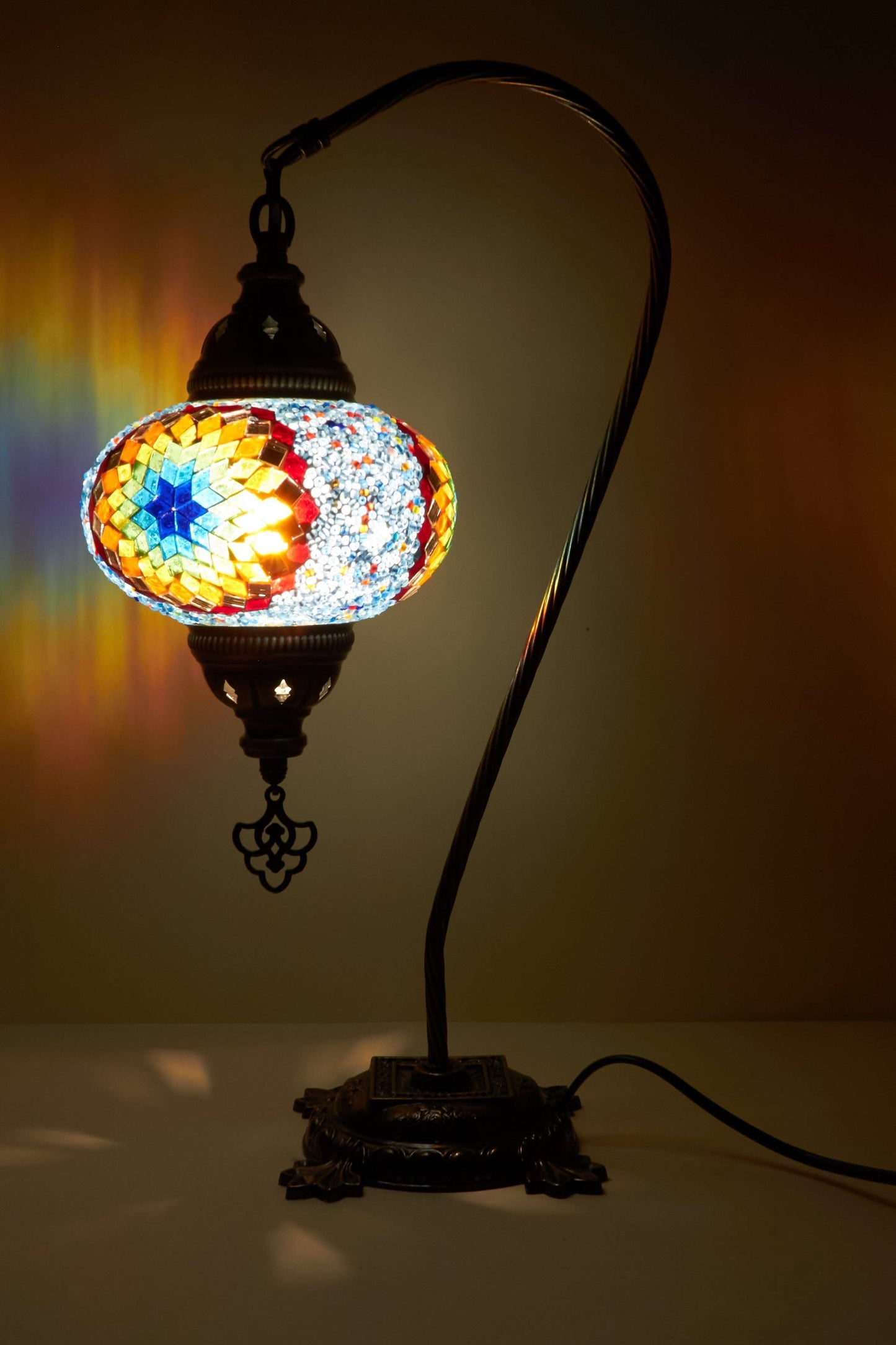Mozaïek Kamelennek Tafellamp M – Blue Prism