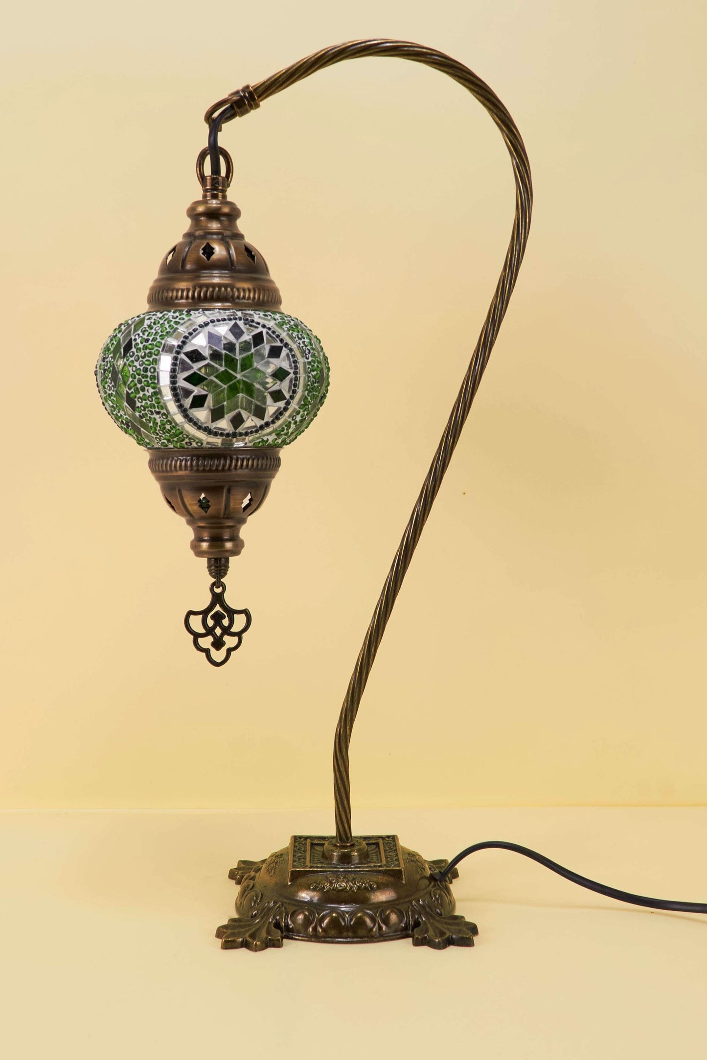 Mozaïek Kamelennek Tafellamp S – Emerald Blossom