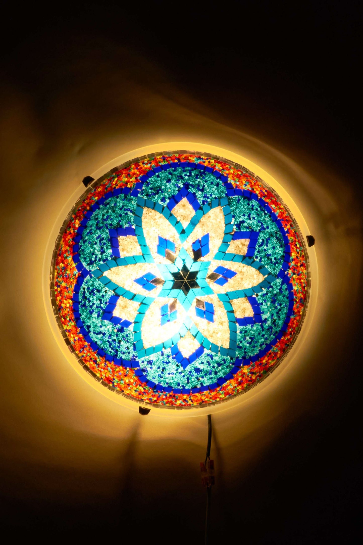 Mozaïek Plafonnière L – Blue Lotus