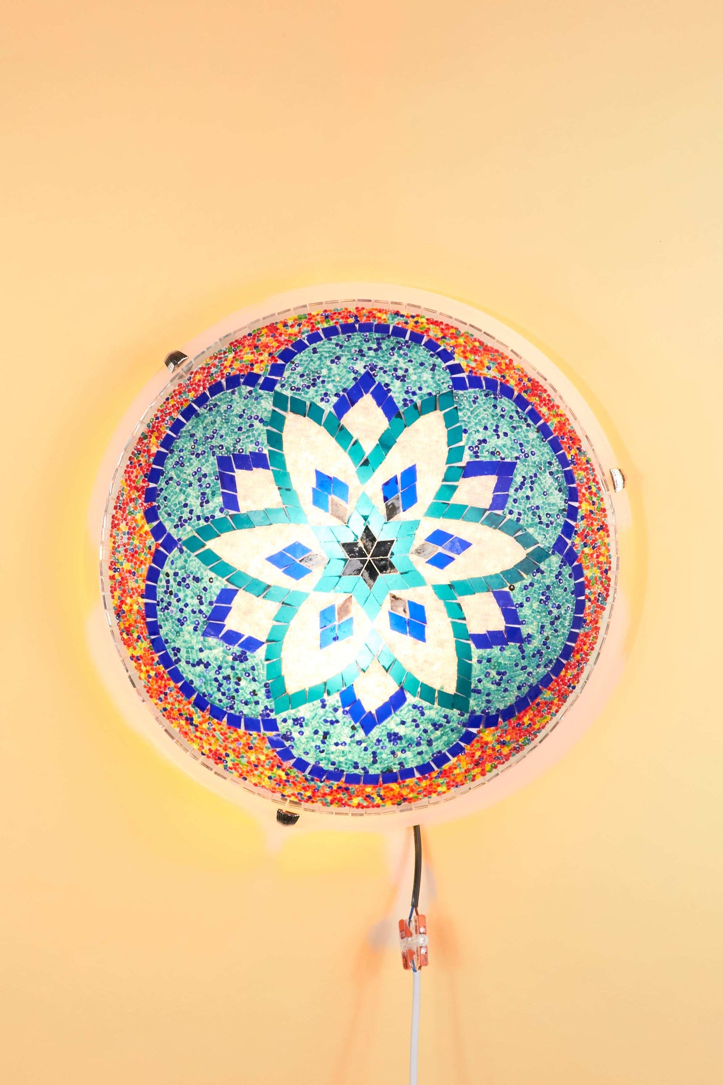 Mozaïek Plafonnière L – Blue Lotus