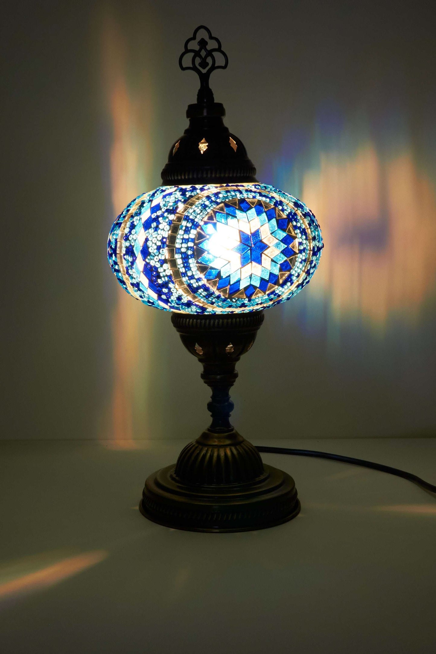 Mozaïek Tafellamp M – Sapphire Mirage
