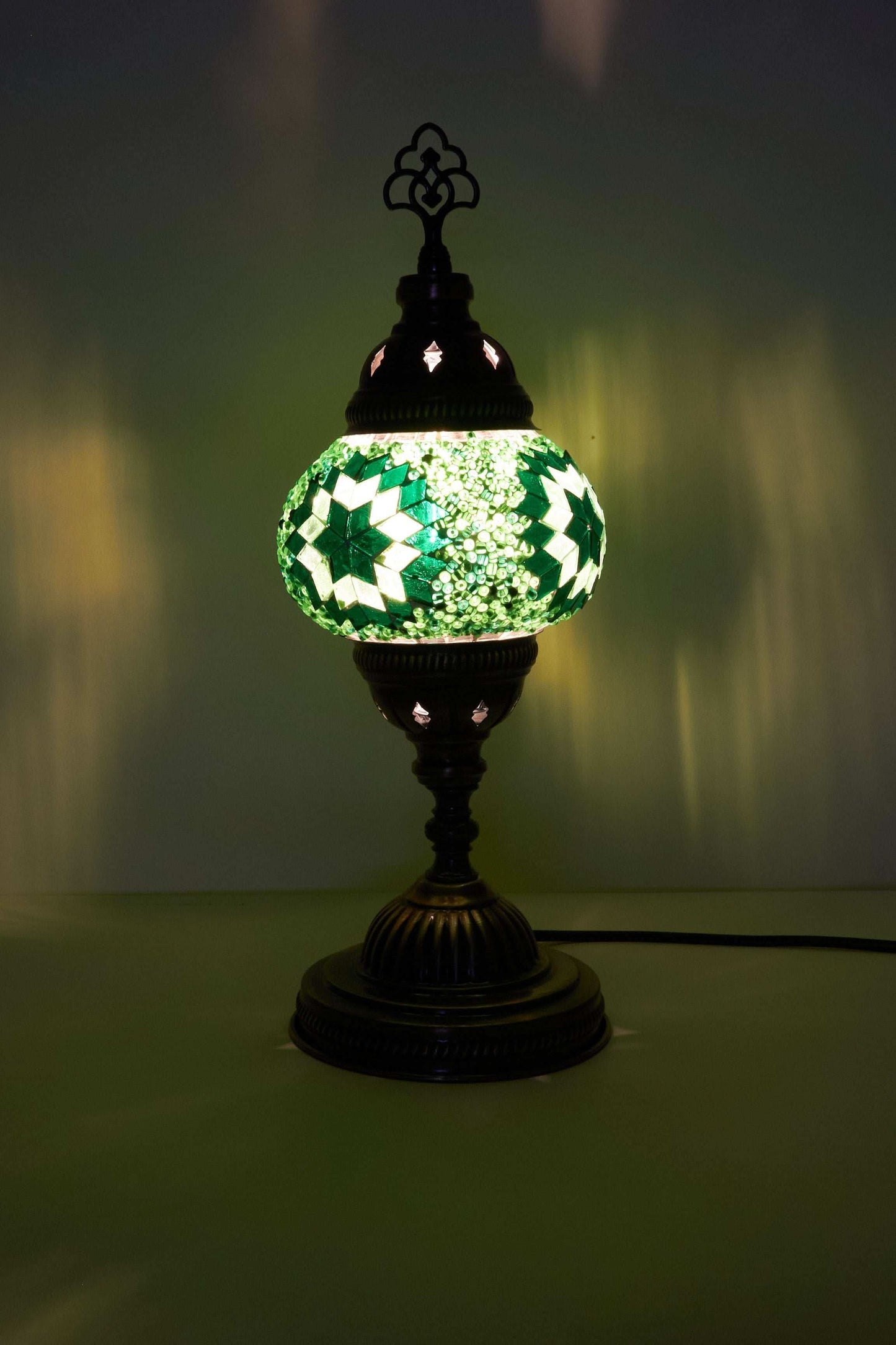 Mozaïek Tafellamp S – Ster Groen