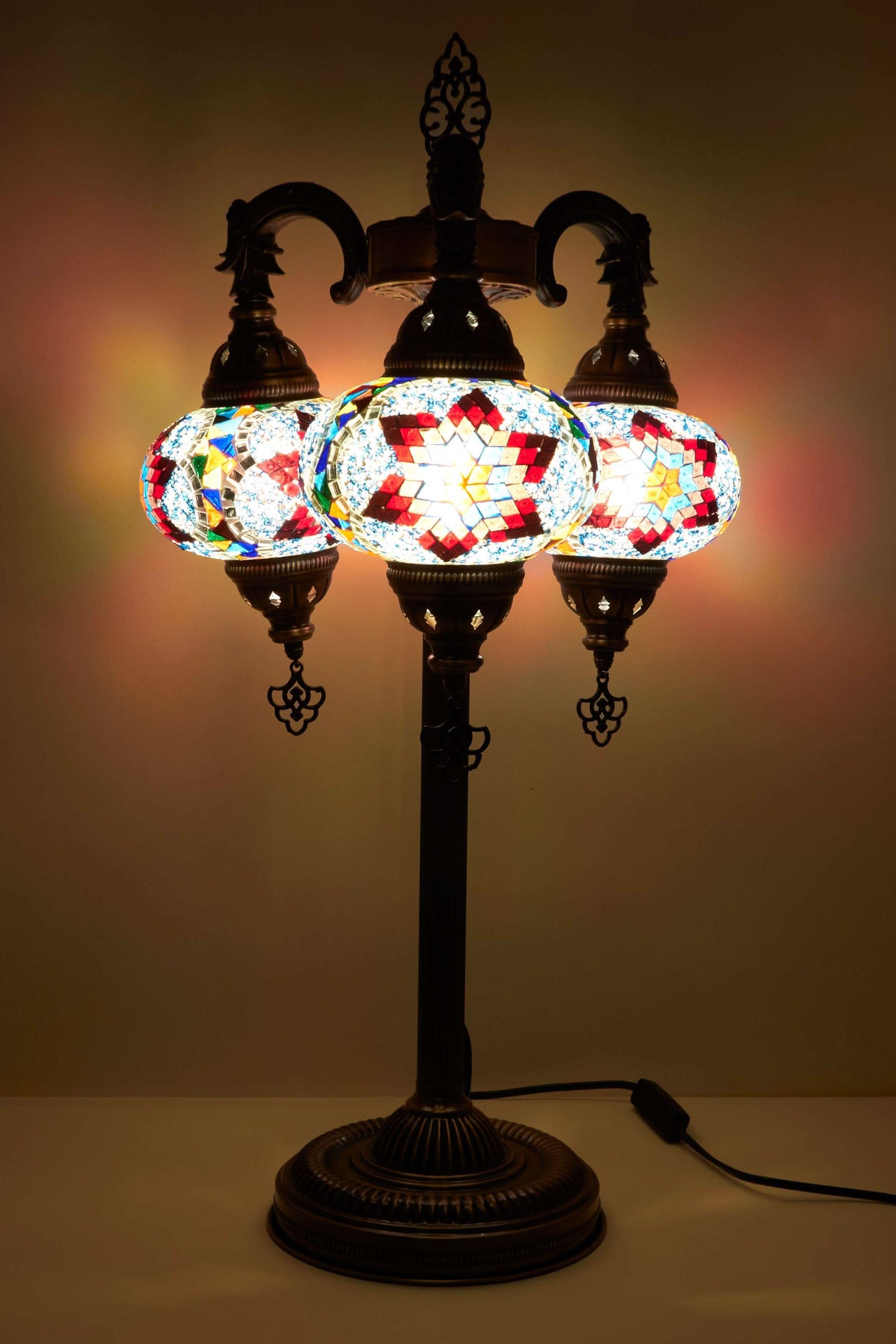 Mozaïek Vloerlamp 3 Bollen M – Anatolian Frost