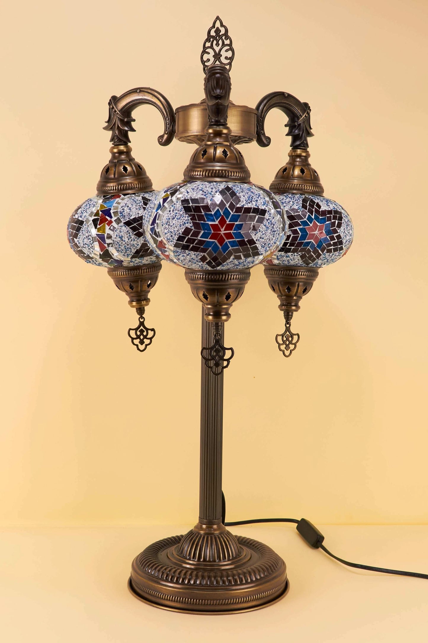 Mozaïek Vloerlamp 3 Bollen M – Anatolian Frost