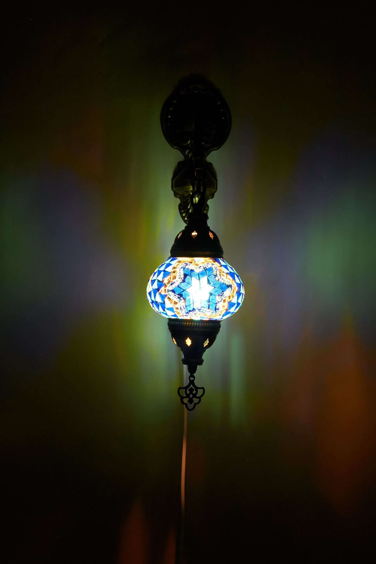 Mozaïek Wandlamp S – Blue Oasis
