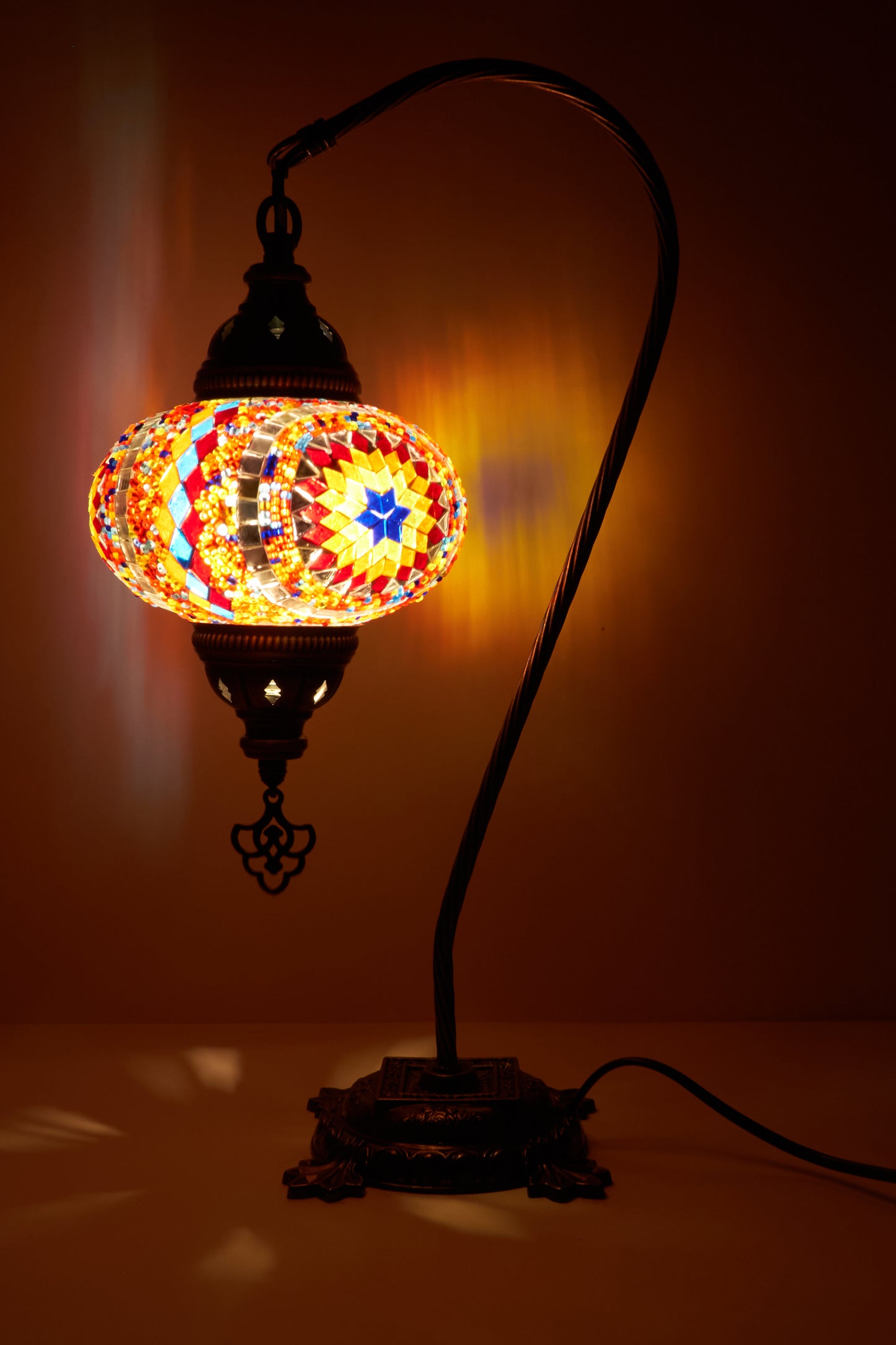 Mozaïek Kamelennek Tafellamp M – Ruby Star – Handgemaakte – JZ Handmade – J&Z Handmade