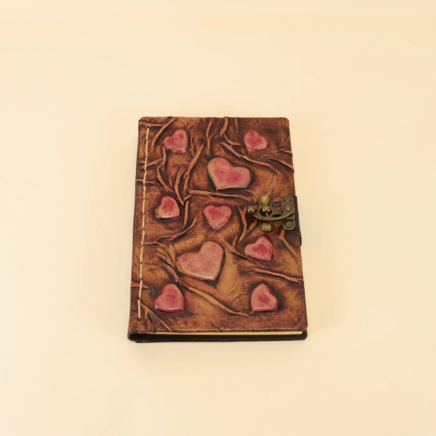 Leren Dagboek L – Liefdeslot