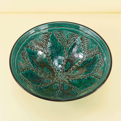Aardwerk Schaal Gegraveerd L – Emerald Leaf