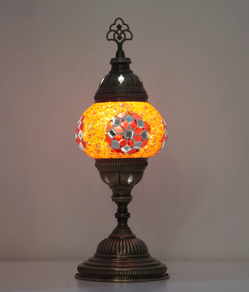 M | Rode Handgemaakte Mozaïek Tafellamp - JZ Handmade