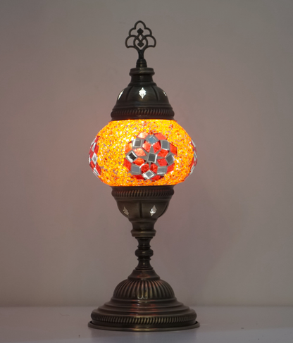 M | Rode Handgemaakte Mozaïek Tafellamp - JZ Handmade