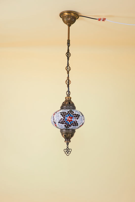 Mozaïek Hanglamp M – Mosaic Ember – Handgemaakte lamp – JZ Handmade – J&Z Handmade