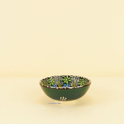 Keramiek Schaaltje XS – Emerald Bloom