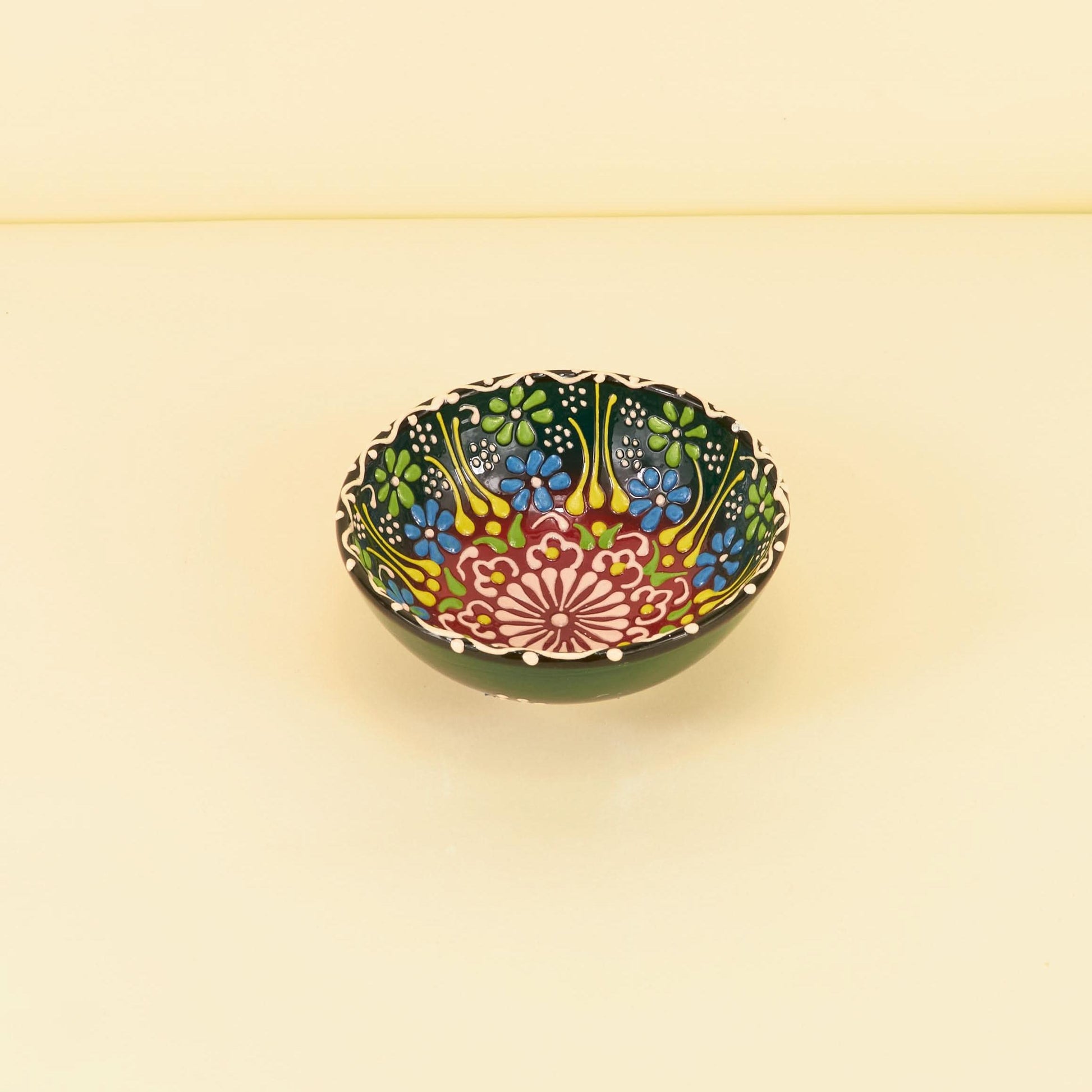 Keramiek Schaaltje XS – Emerald Bloom