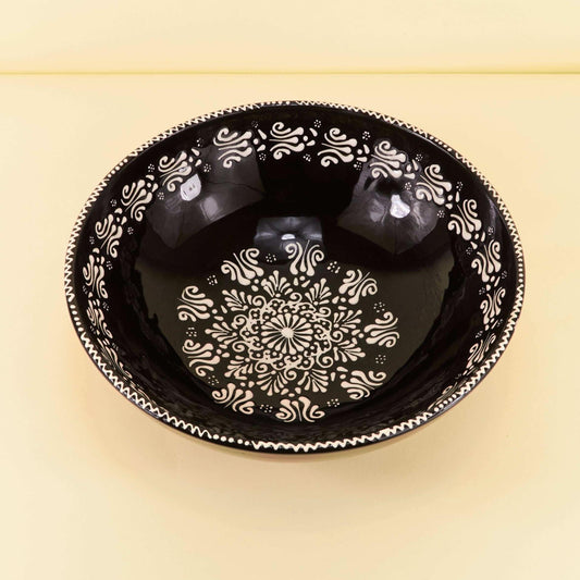 Keramieken Schaal L – Black Mirage