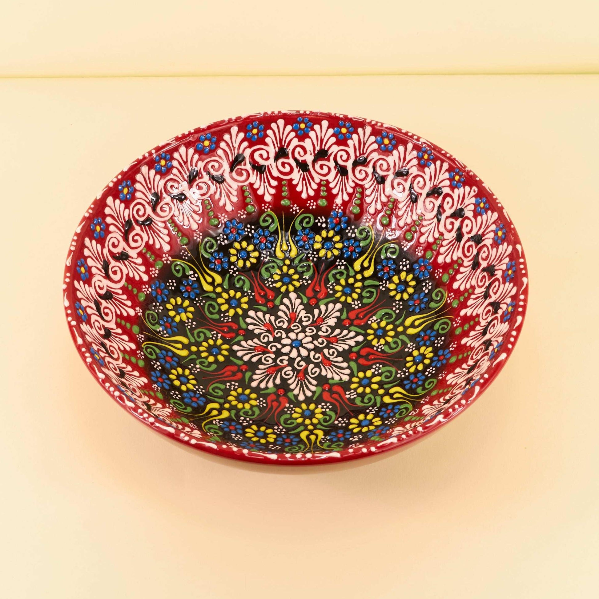 Keramieken Schaal L – Red Bloom