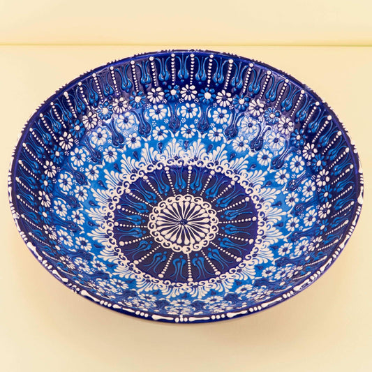 Keramieken Schaal XL – Blue Garden