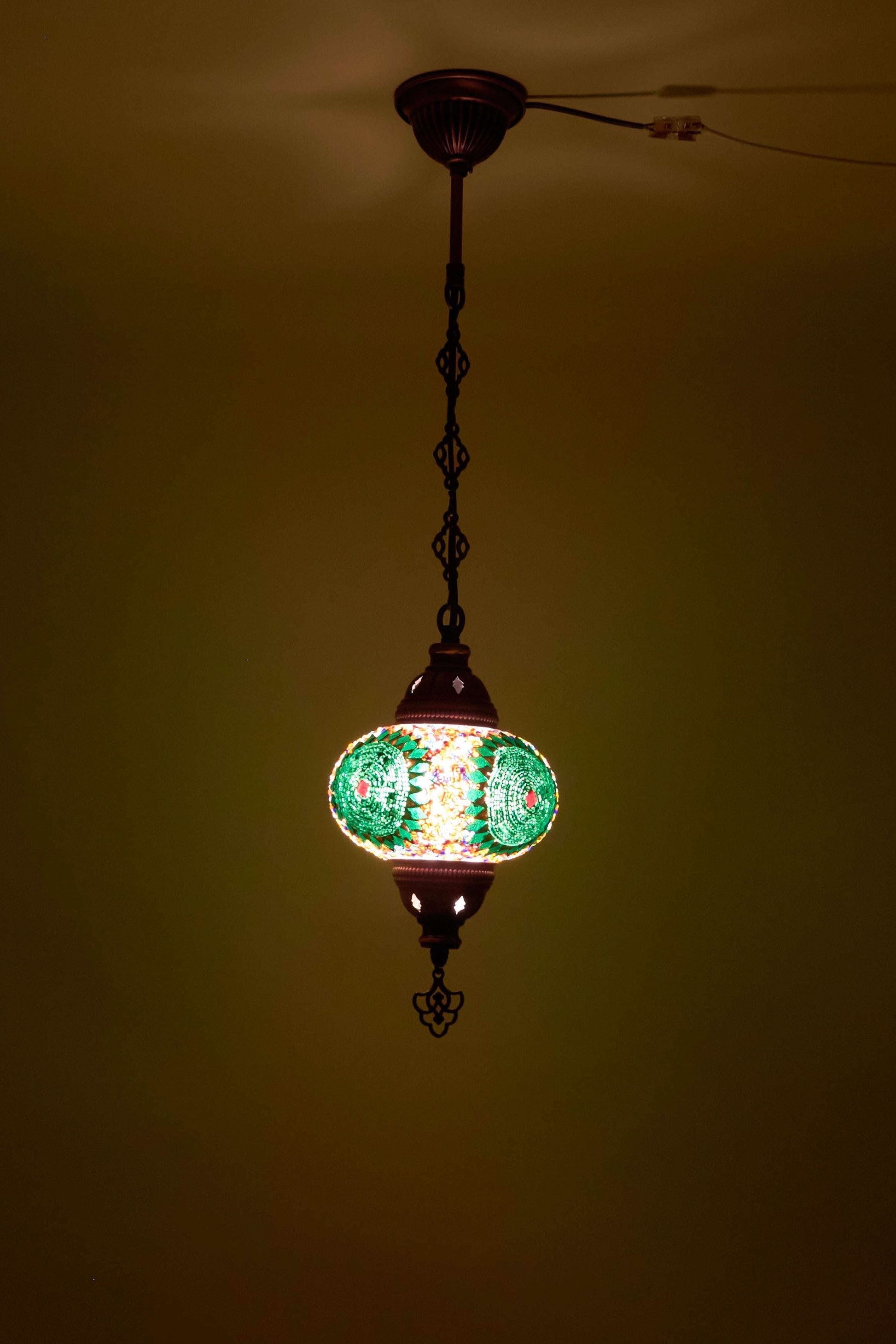 Mozaïek Hanglamp M – Emerald Garden