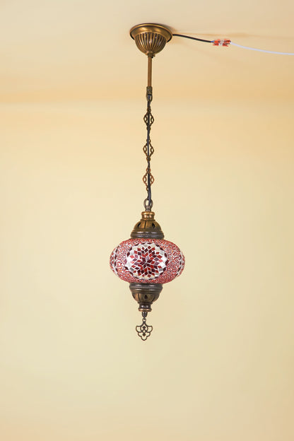 Mozaïek Hanglamp M – Ruby Blaze