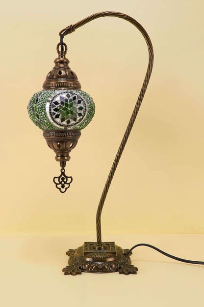 Mozaïek Kamelennek Tafellamp S – Emerald Blossom