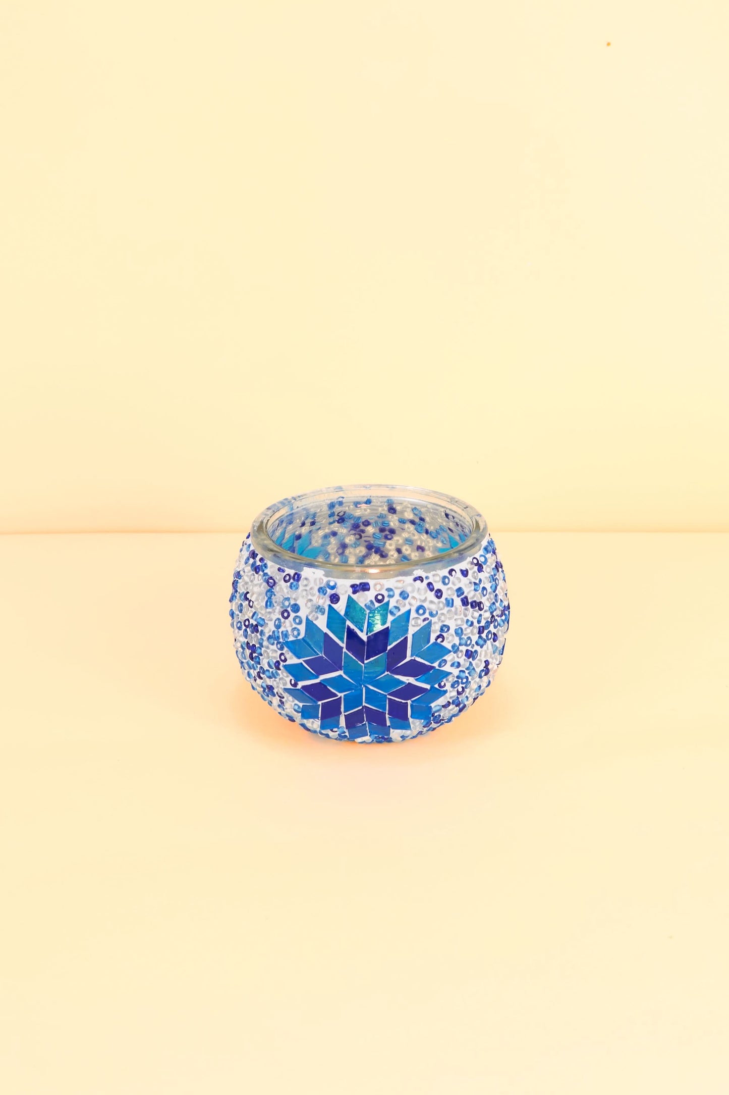 Mozaïek Kandelaar M – Blue Mirage