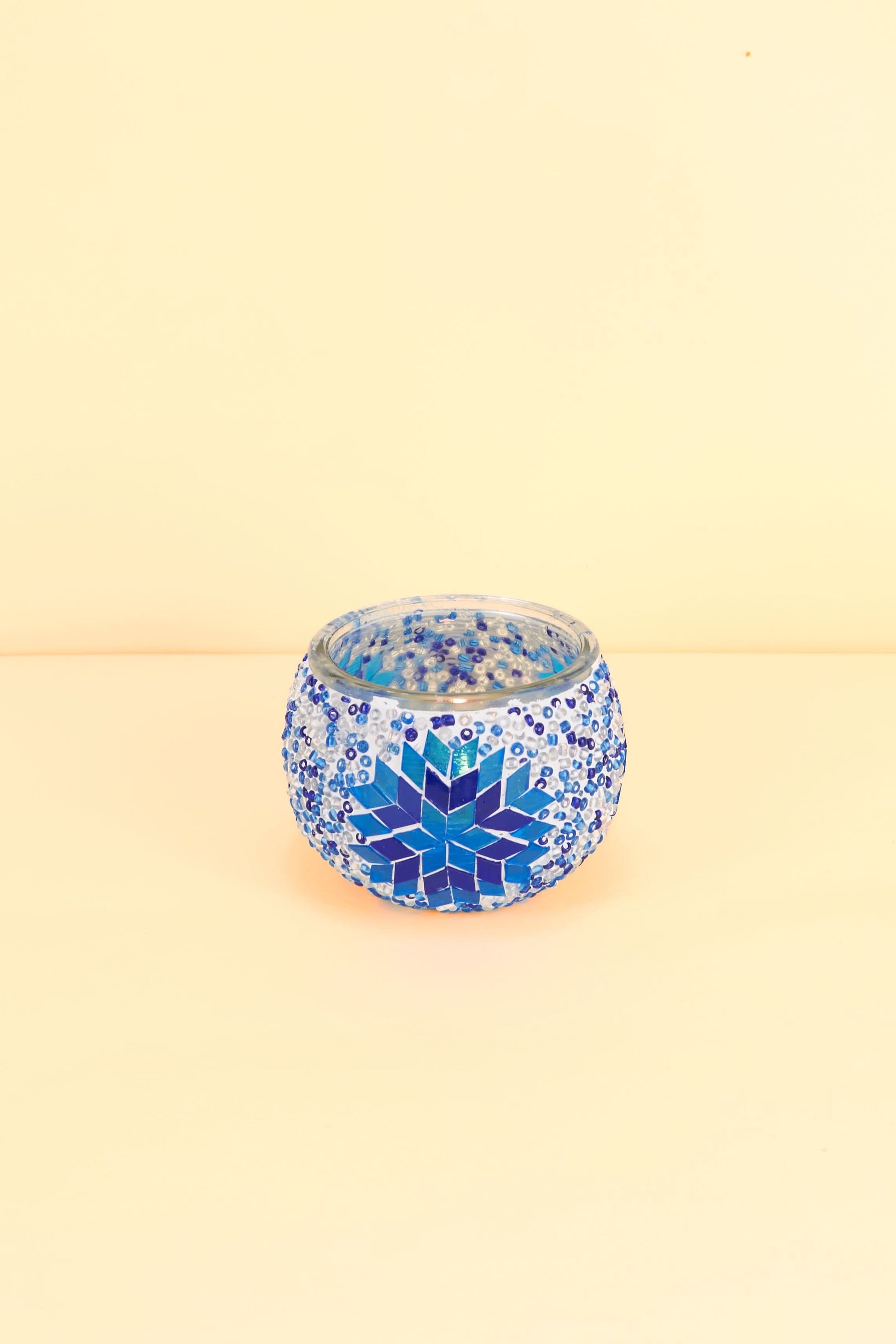 Mozaïek Kandelaar M – Blue Mirage