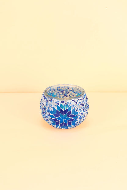 Mozaïek Kandelaar M – Blue Mirage