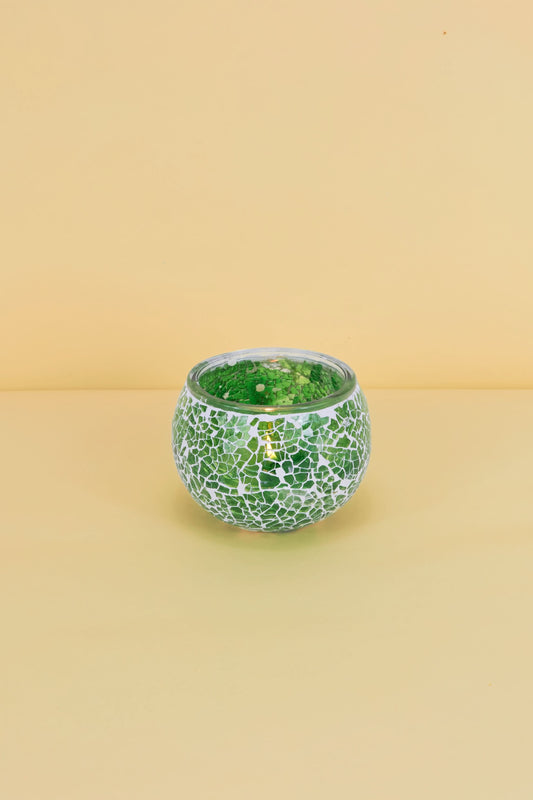 Mozaïek Kandelaar M – Emerald Glow