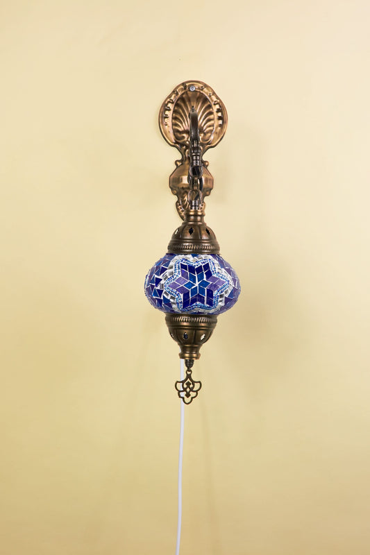 Mozaïek Wandlamp S – Blue Oasis