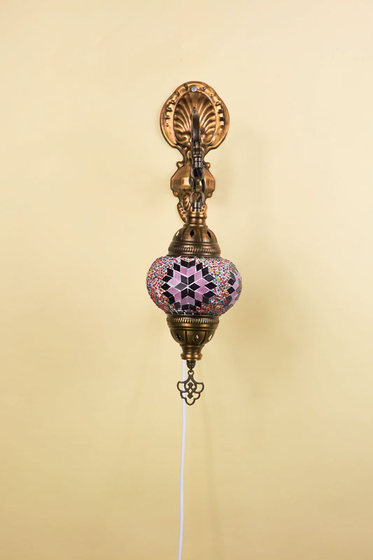 Wandlamp Mozaïek S – Pink Star