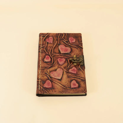 Leren Dagboek L – Liefdeslot