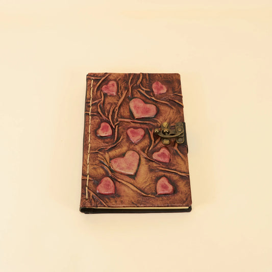 Leren Dagboek L – Liefdeslot