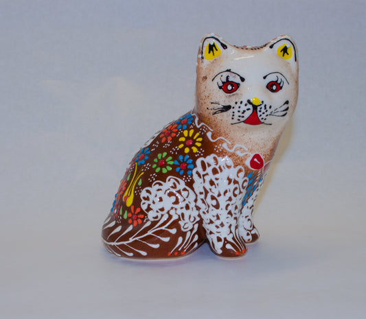 Handbeschilderde Keramieken Kat - JZ Handmade