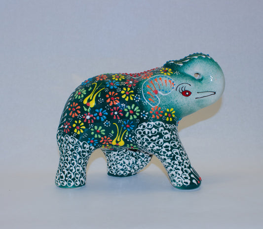 Handbeschilderde Keramieken Olifant - JZ Handmade