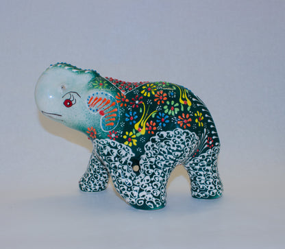 Handbeschilderde Keramieken Olifant - JZ Handmade