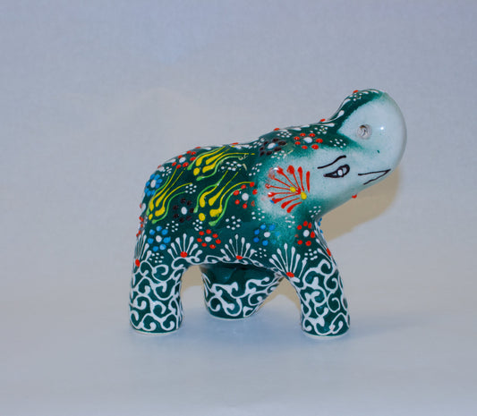 Handbeschilderde Keramieken Olifant - JZ Handmade