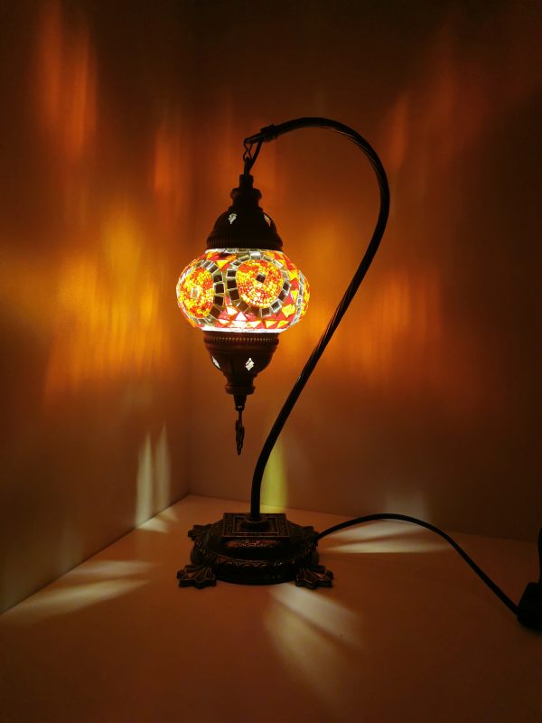 Tafellamp 13cm kamelennek oranje