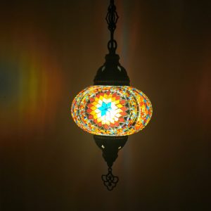 Mozaïek hanglamp 16 cm multicolor