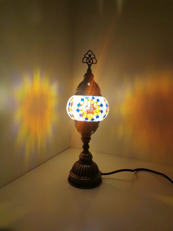Mozaïek tafellamp 10 cm multicolor